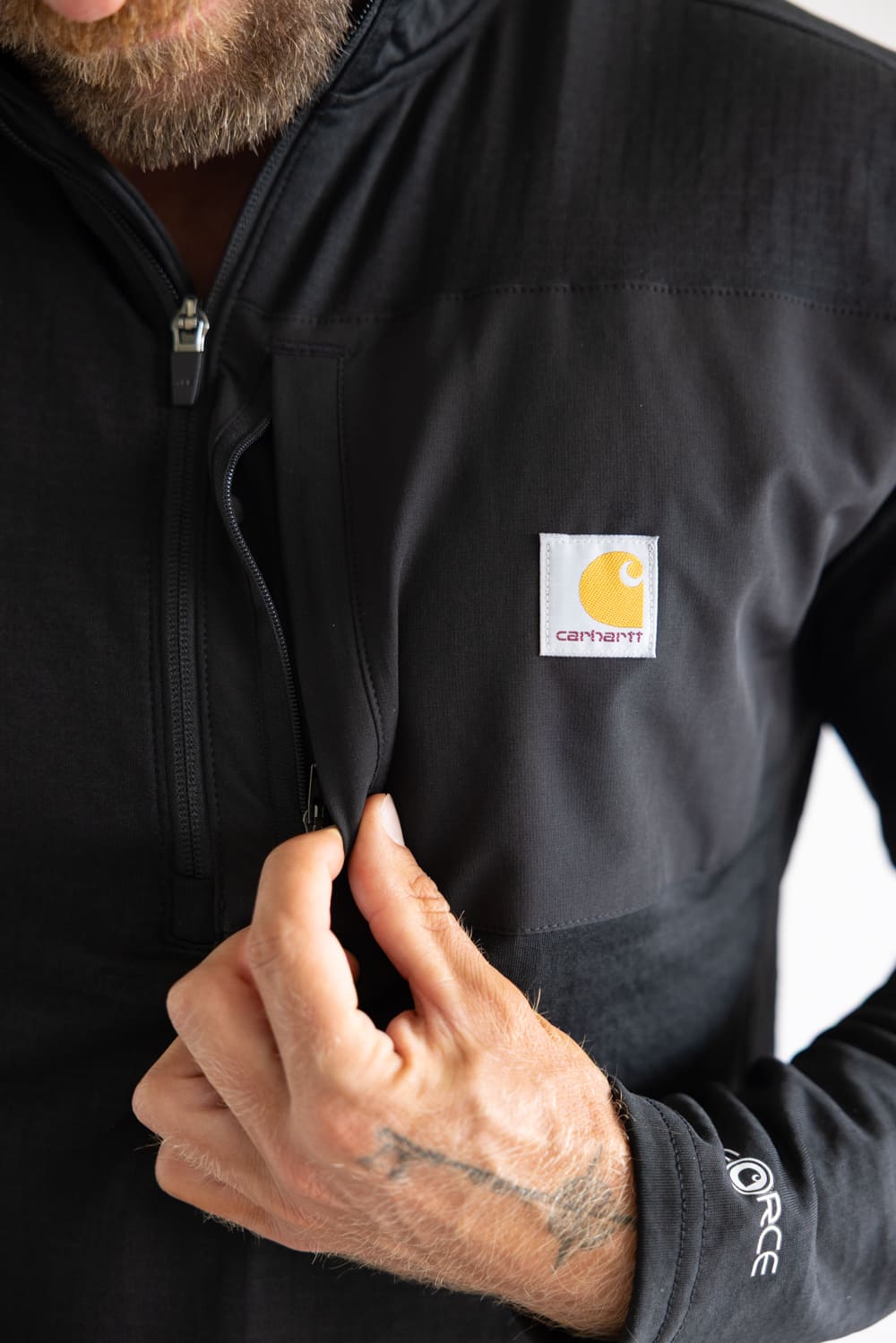 Carhartt Force Relaxed Fit Midweight Long Sleeve Quarter Zip Mock
