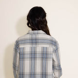 Carhartt Heavyweight Twill Shirt Jacket for Women in White/Blue