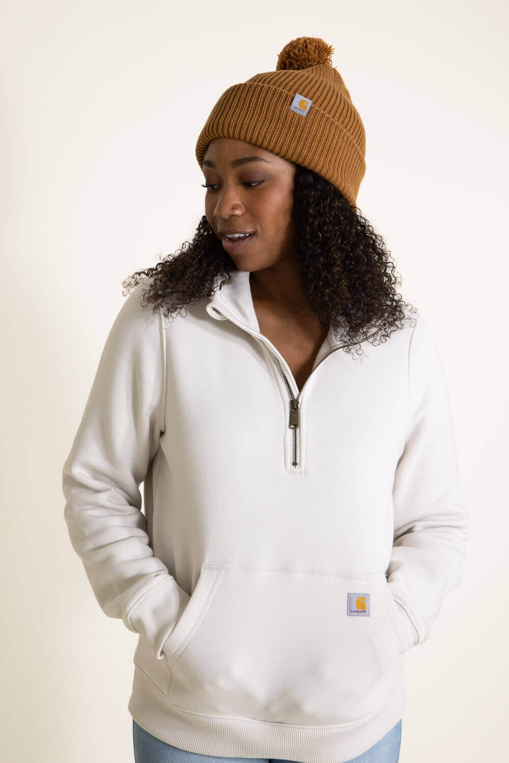 Carhartt Knit Fleece-Lined Pom Pom Beanie for Ladies