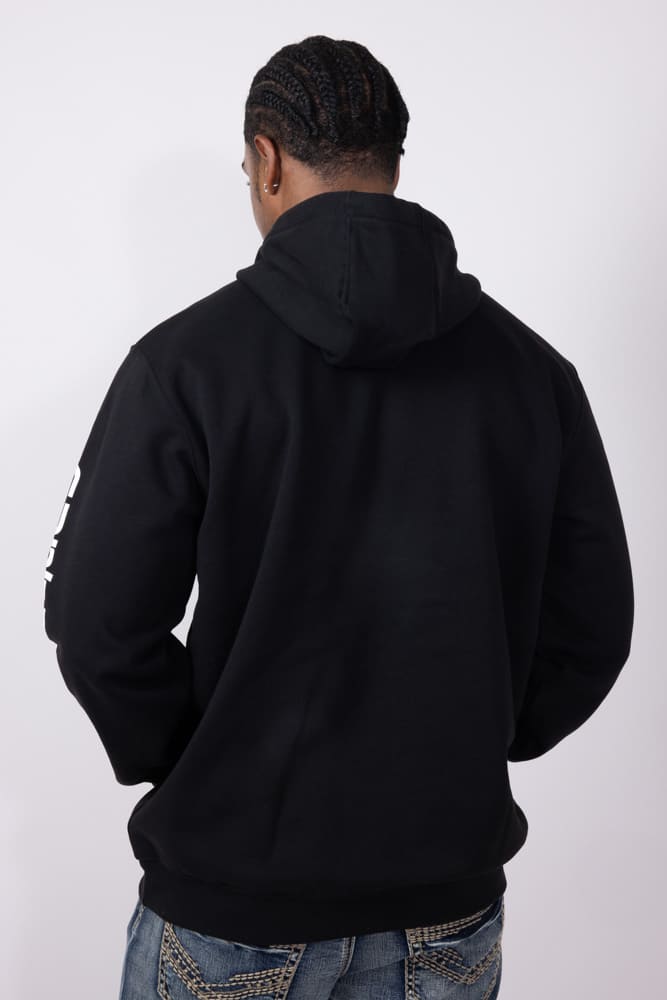 Carhartt Logo Sleeve Graphic Hoodie for Men in Black
