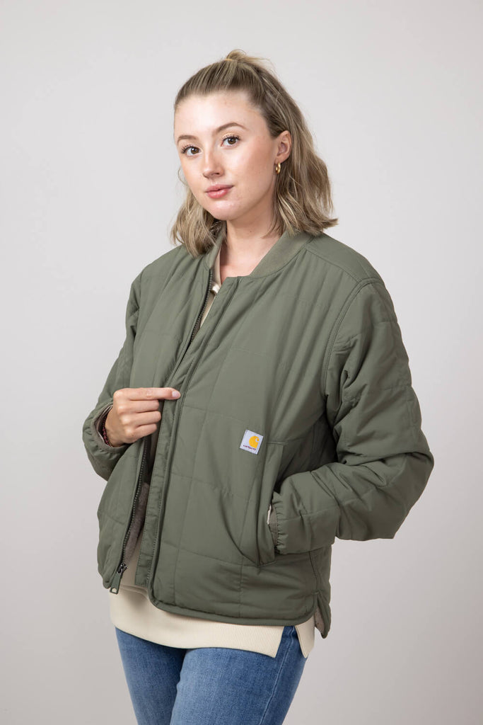 Carhartt Rain Defender Lightweight Insulated Jacket for Women in Green Glik s
