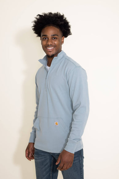 Carhartt Relaxed Fit Heavyweight Long Sleeve 1/2 Zip Thermal Shirt for Men in Blue