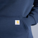 Carhartt Relaxed Fit Quarter Zip Mock Neck Sweatshirt for Women in Navy