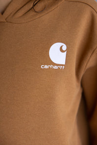 Carhartt Youth Classic Pullover Hoodie for Girls in Brown