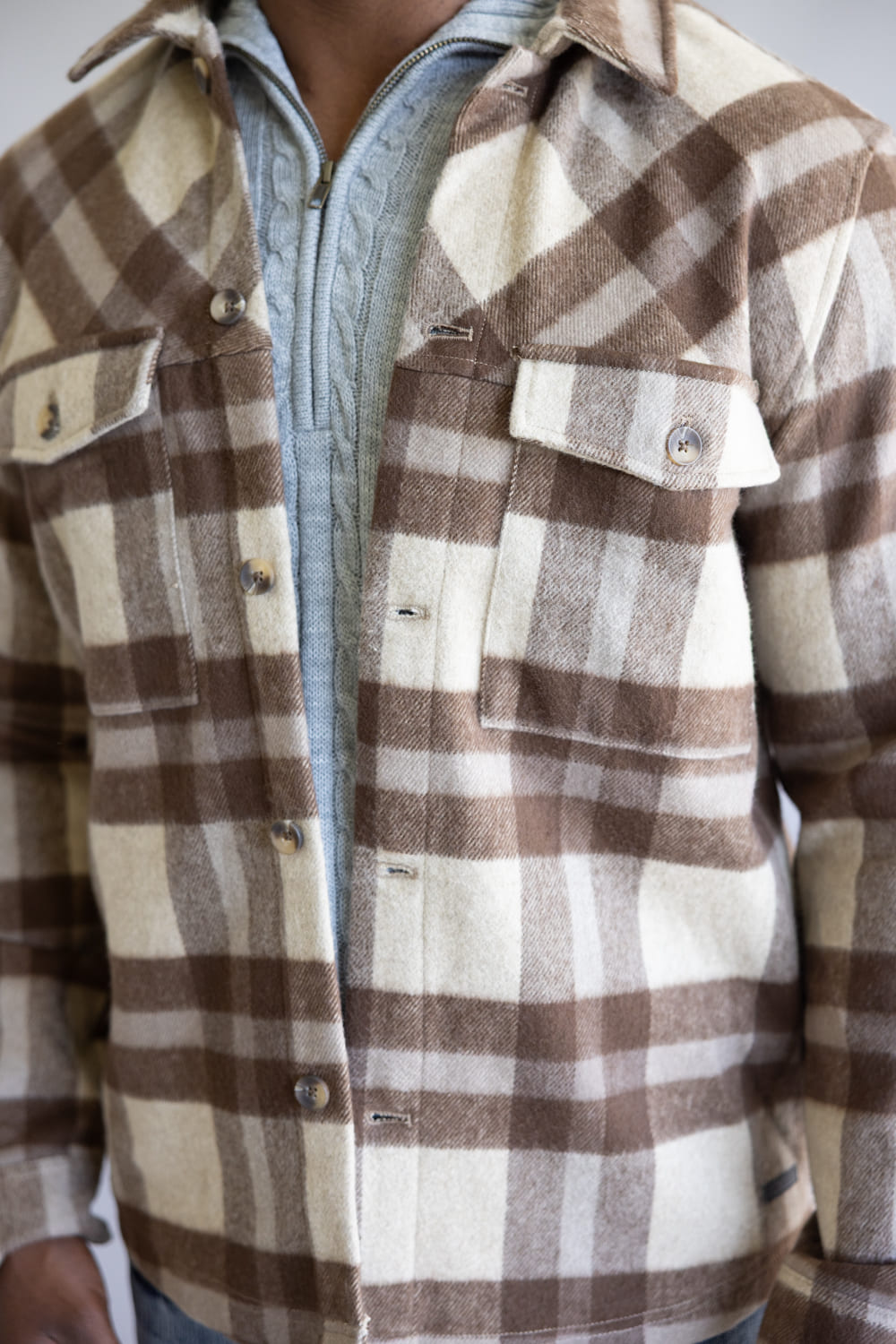 Civil Society Micah Shirt Jacket for Men in Stone