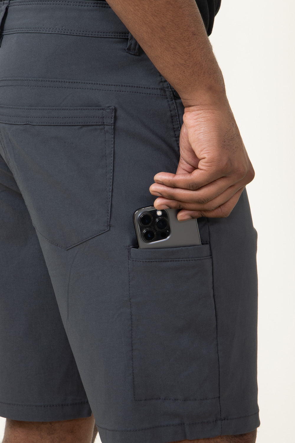 Copper & Oak Utility Flex Shorts for Men in Grey