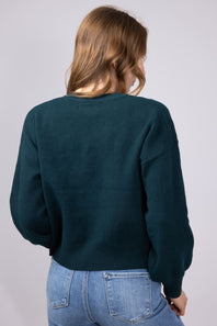 Crewneck Sweater for Women in Dark Green
