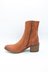 Diba True Leather Booties for Women in Orange
