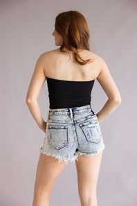 Double Layer Tube Top for Women in Black