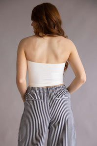 Double Layer Tube Top for Women in White