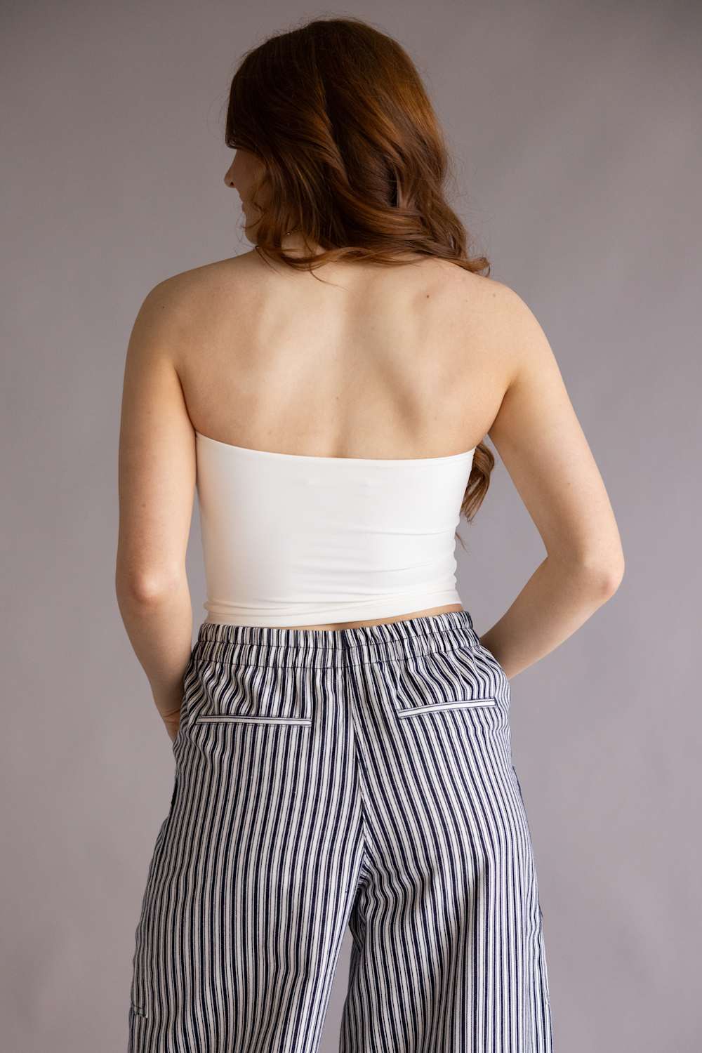 Double Layer Tube Top for Women in White