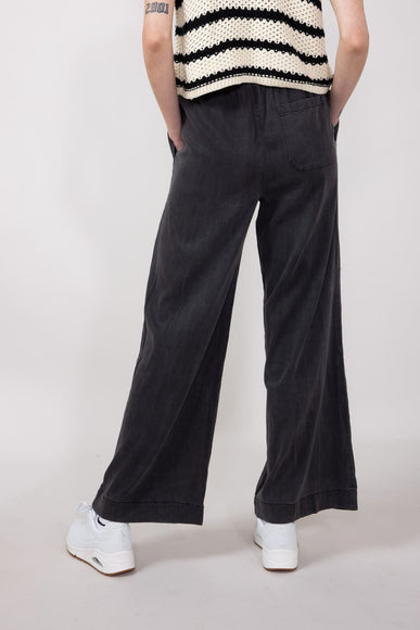 Denim Elastic Pull On Pants for Women in Black | FP3359-BLACK