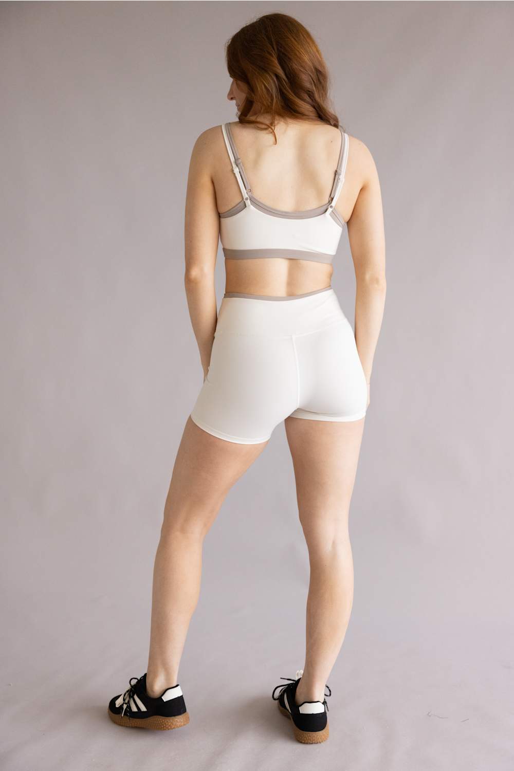 Double Layer Sports Bra for Women in Cream Combo