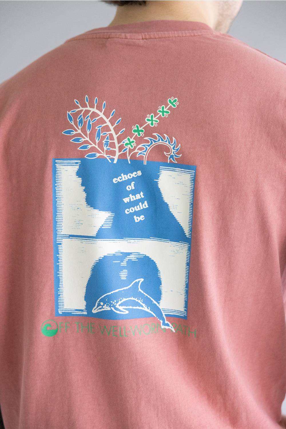 Rhythm Echoes Vintage T-Shirt for Men in Dusty Rose