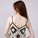 Elan Crochet Fringe Tank Top for Women in Natural