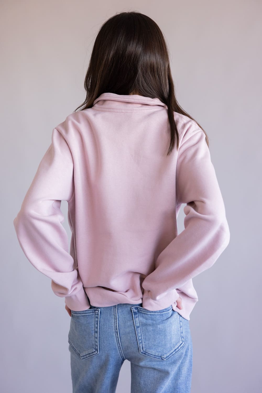 The North Face Evolution ¼ Zip for Women in Metal Pink