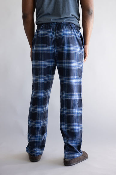 Plaid Flannel Lounge Pants for Men in Navy