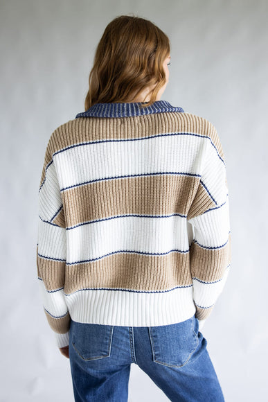Elan Half Zip Sweater for Women in Ivory