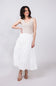 Elan Knit Mix Maxi Dress for Women in Natural/White