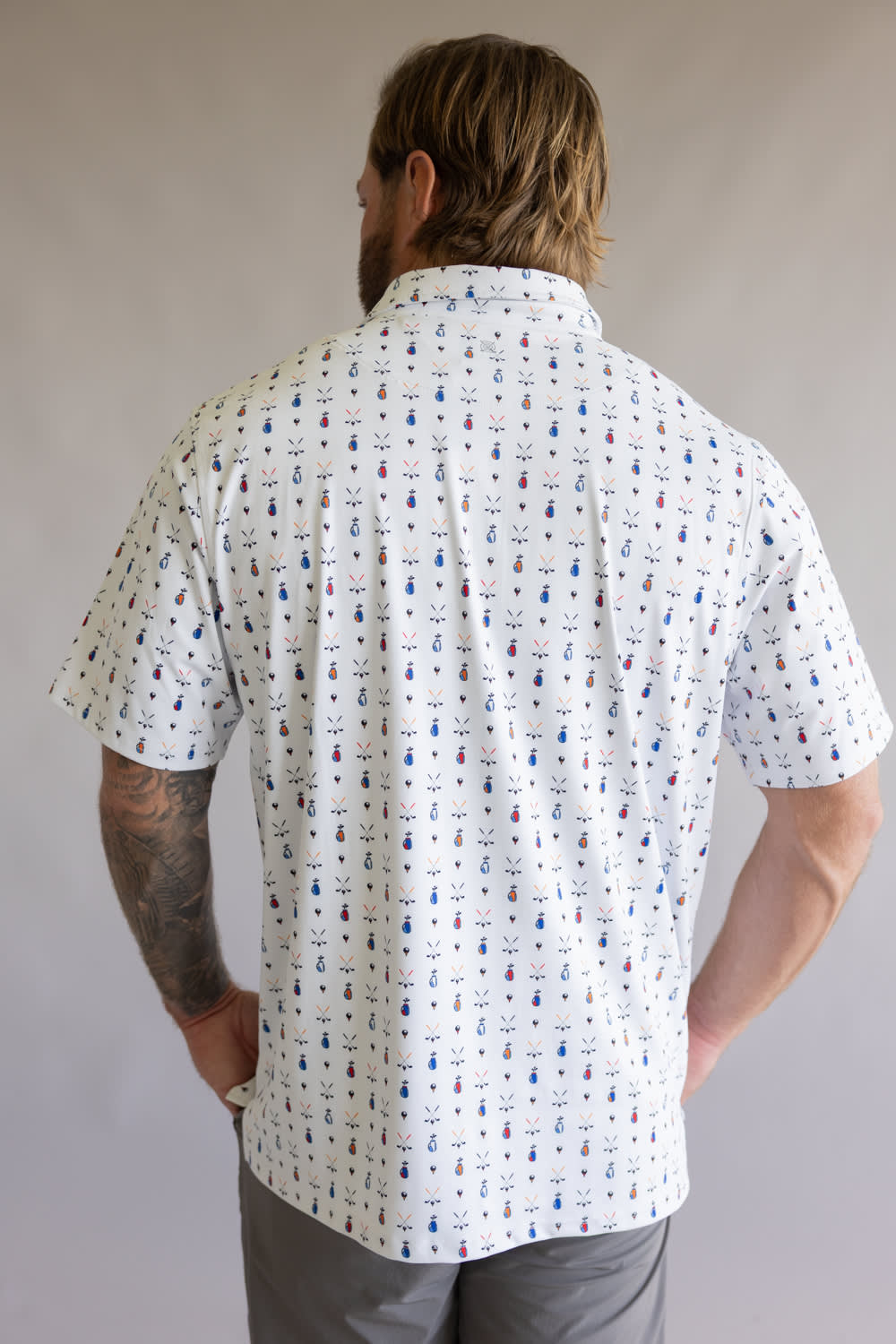 1897 Legends Golf Print Polo for Men in White