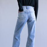 Flying Monkey High-Rise Frayed Wide Leg Jeans for Women