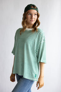 FP Movement Tackle Stripe Tee for Women in Court Stripe Green