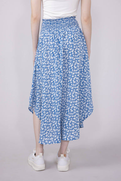 Ditsy Floral Midi Skirt for Women in Blue