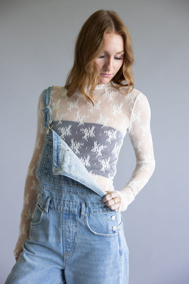 Free People Intimately Lady Lux Sheer Layering Top for Women in Cream