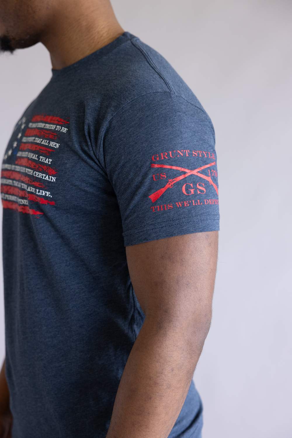 Grunt Style Declaration T-Shirt for Men in Midnight Navy
