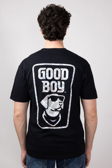 Good Boy Camo Dog T-Shirt for Men in Black