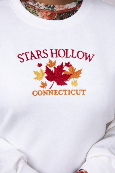 Stars Hollow Embroidered Sweatshirt for Women in Cream