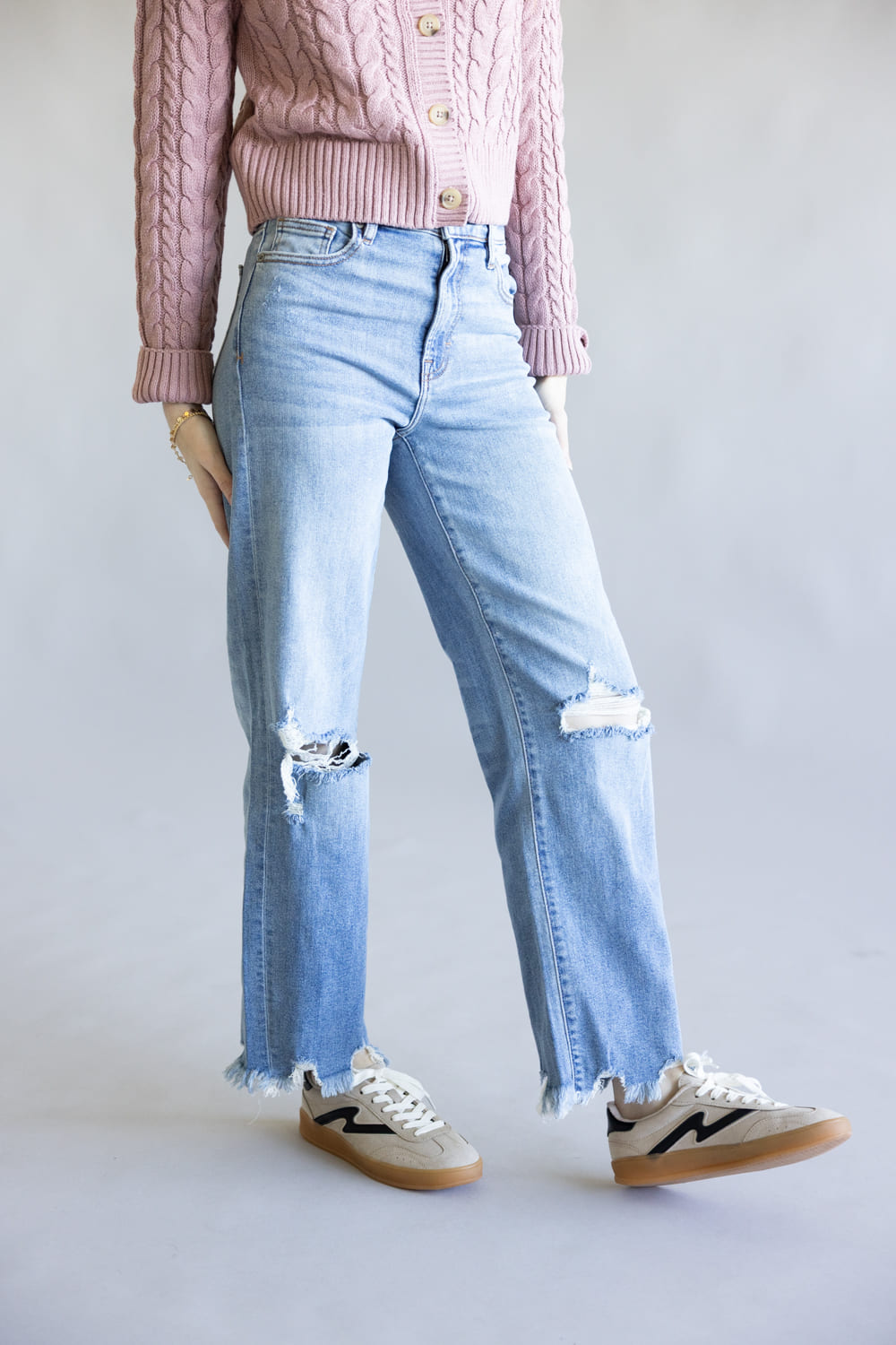 Hidden High-Rise Ella Wide Straight Leg Jeans for Women