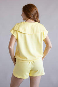 Half Zip Scuba Set for Women in Yellow | KDC-SCB-01-YEL