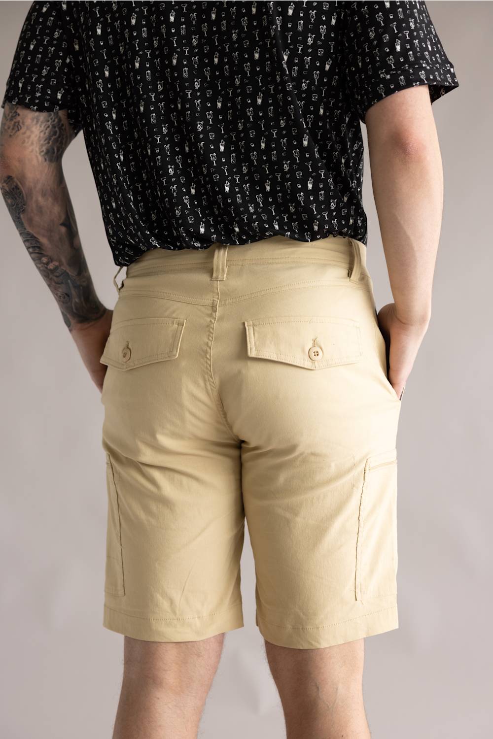 Hallstatt 10 Cargo Shorts for Men in Pale Khaki | S028-PALEKHAKI