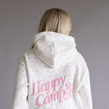 Happy Camp3r Garden Confetti Puff Series Hoodie for Women in White