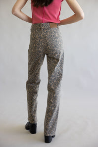 Hidden High-Rise Ella Wide Straight Leg Jeans for Women in Cheetah