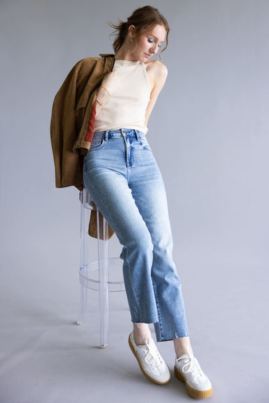 Hidden Tracey High Rise Cropped Straight Leg Jeans for Women
