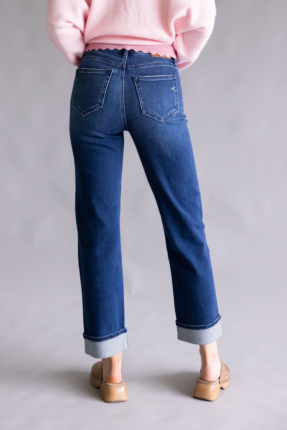 Hidden Tracey High Rise Straight Leg Cuff Jeans for Women