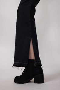 Hidden High Rise Let Out Happi Flare Jeans for Women in Black