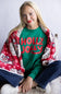 1897 Active Holly Jolly Fleece Print Fleece Sweatshirt for Women in Kelly Green