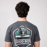 Hunt Club Dog T-Shirt for Men in Pepper
