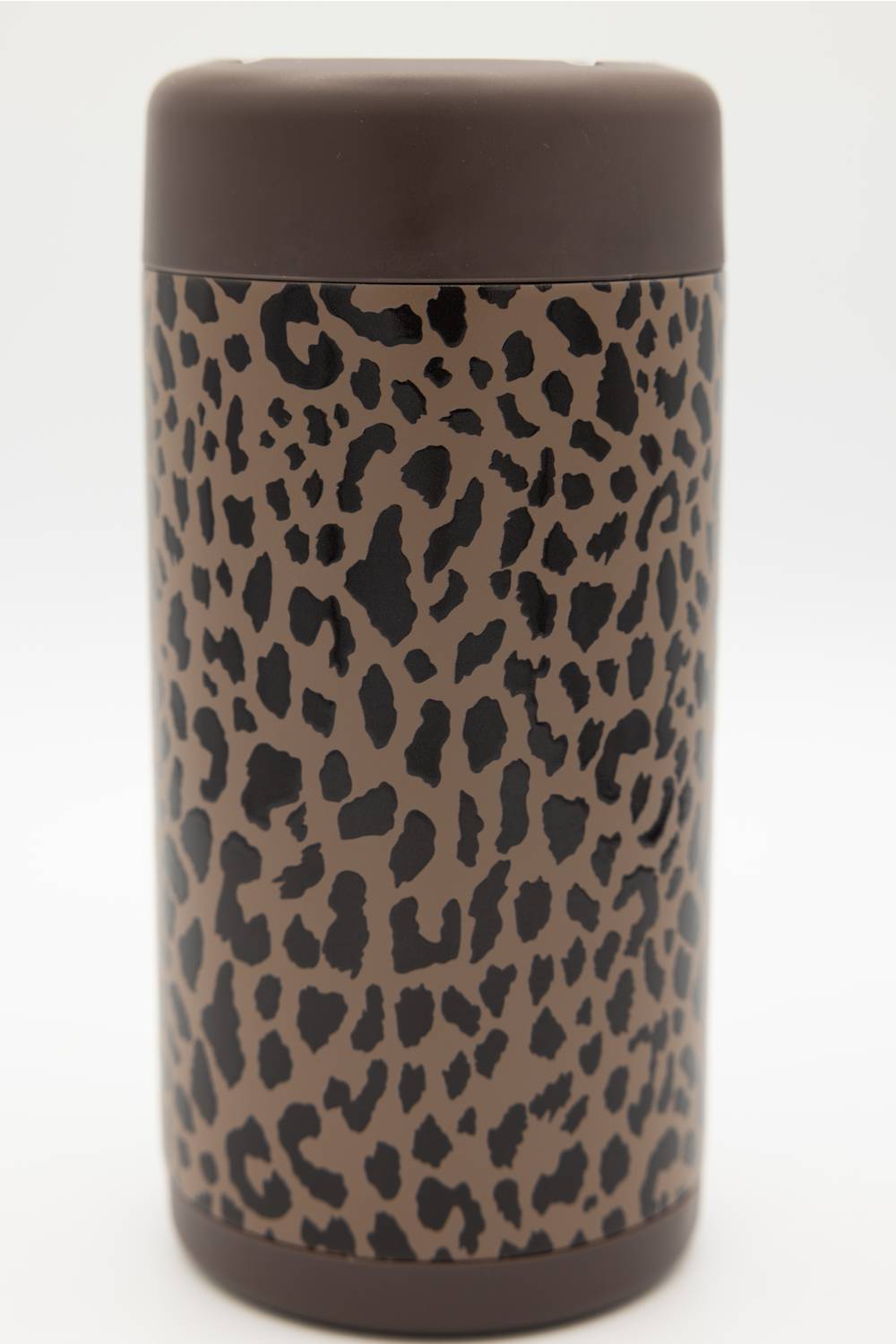 Hydrojug 12 oz Slim Can Cooler in Brown Leopard