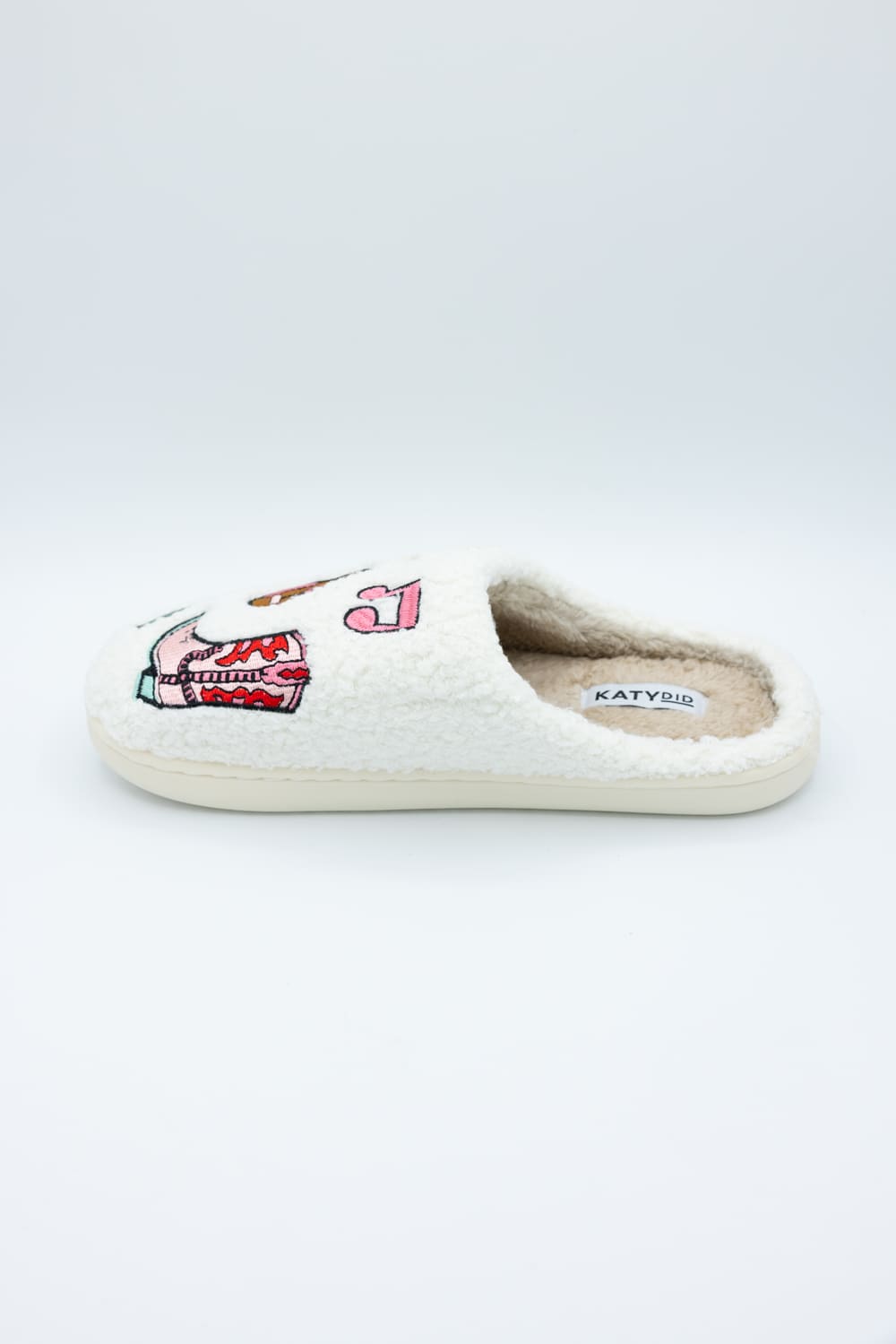 In My Cozy Era Patch Slippers for Women in White
