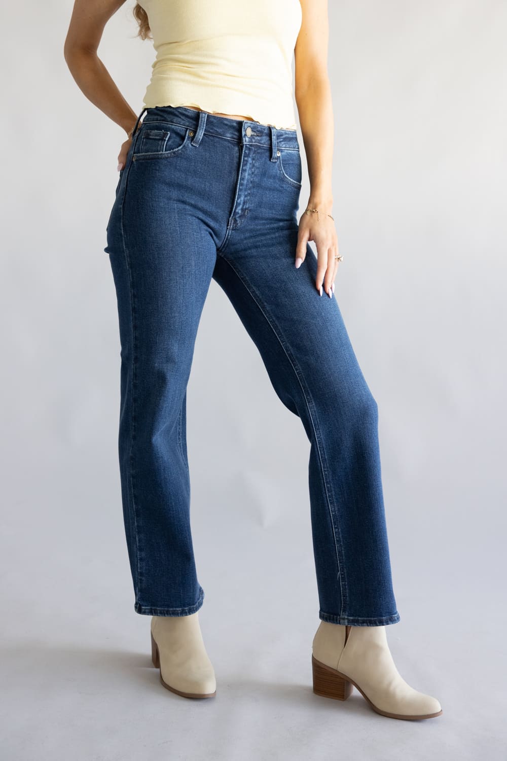 JBD Bea High-Rise Straight Leg Jeans for Women