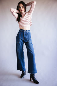 JBD High-Rise Utility Wide Leg Jeans for Women