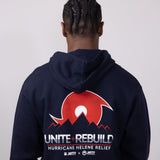 Jetty Hurricane Helene Relief Hoodie for Men in Navy