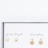 Hammered Pearl Earrings Gift Box Set