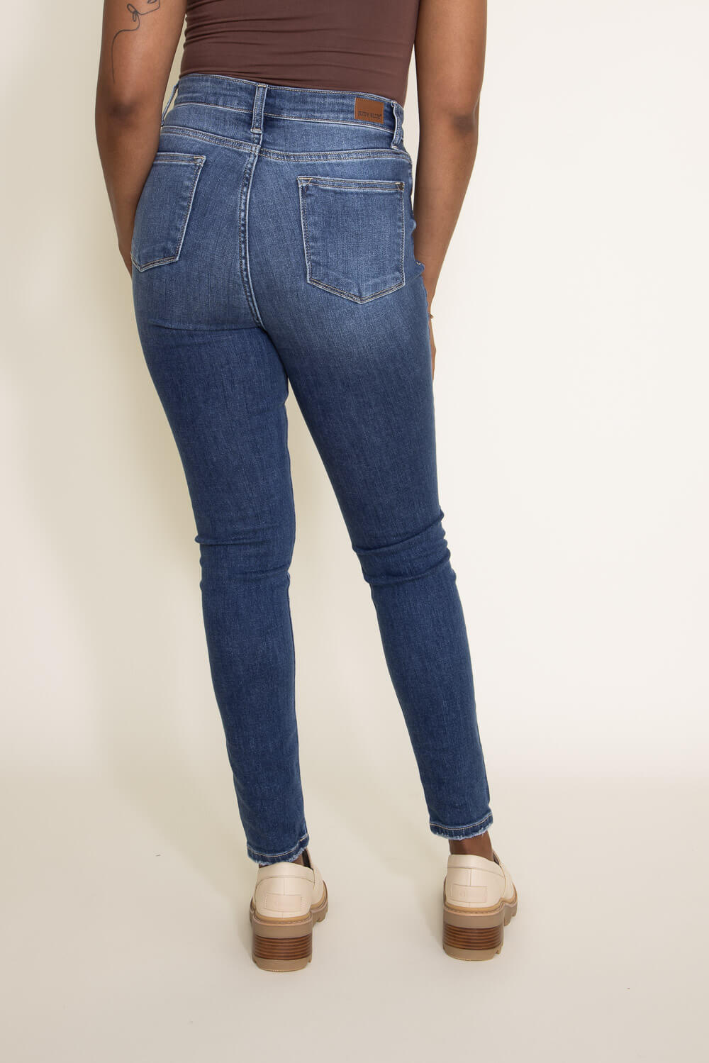 Judy Blue High Rise Button Fly Skinny Jeans for Women