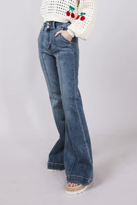 Judy Blue High Rise Trouser Flare Jeans for Women