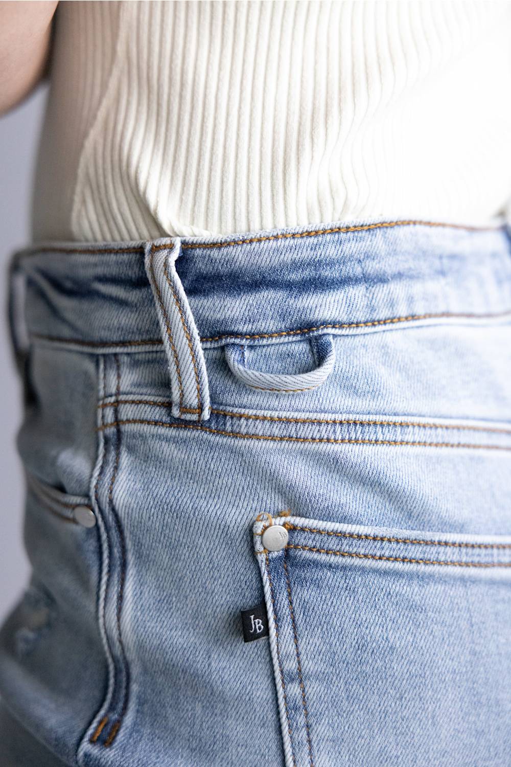 Judy Blue Mid Rise Bandana Boyfriend Jeans for Women